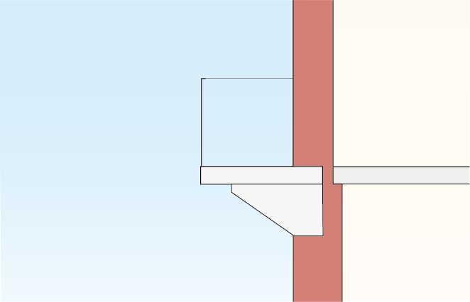 Tegning af altan på konsol