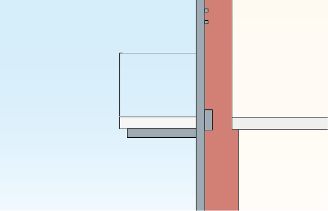 Tegning af altan ophængt i liséner