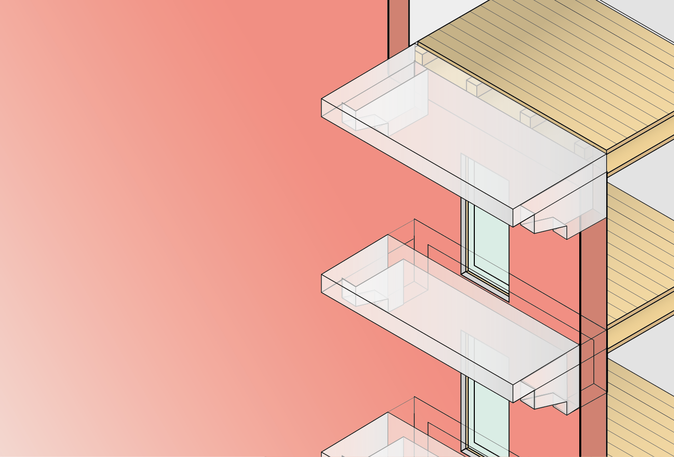 Tegning af altaner på konsoller